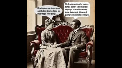 El racismo puro y duro de los victimistas pero Nunca verás un negro dinero  salir con una negra.