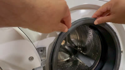 Como poner el alambre de la goma de la lavadora Bosch sin romperla